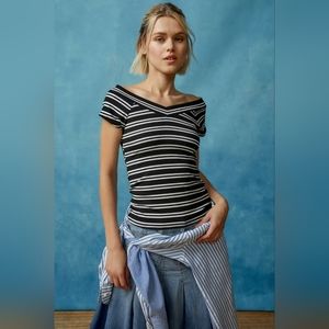 BDG Shannen Ribbed V-Neck Top